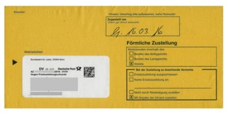 Gelber Umschlag